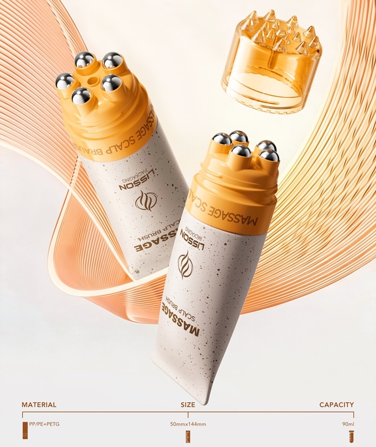 Steel Roller Ball Hair Massage Bottle