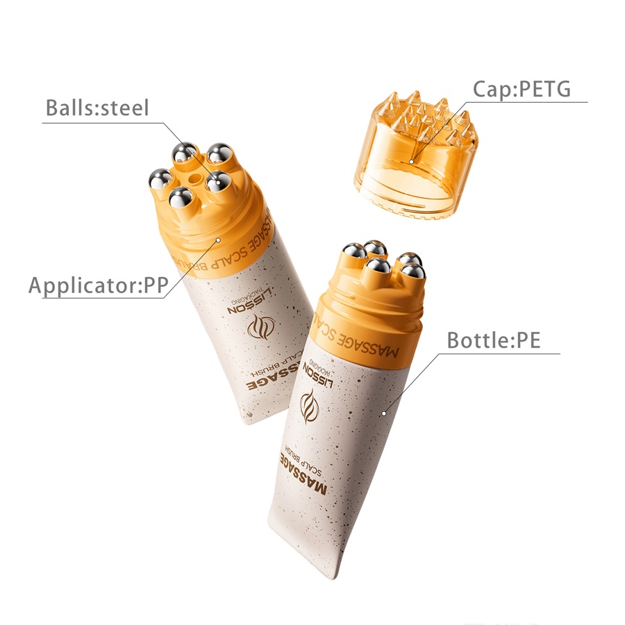 Portable Steel Roller Ball Hair Massage Bottle
