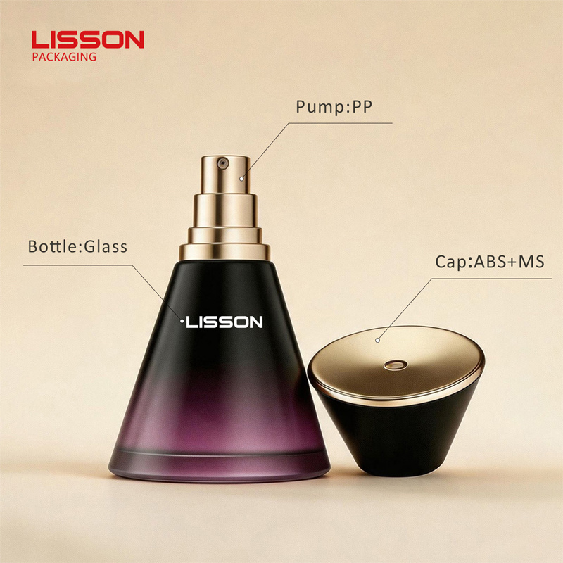  Hourglass glass cosmetic bottle