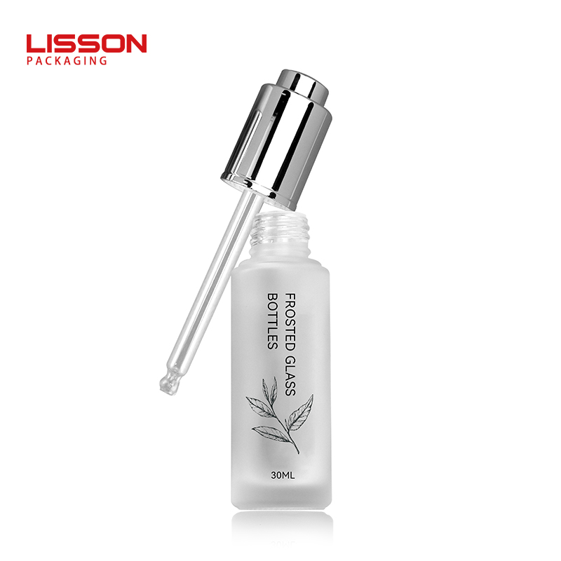 Frosted glass bottles with dropper