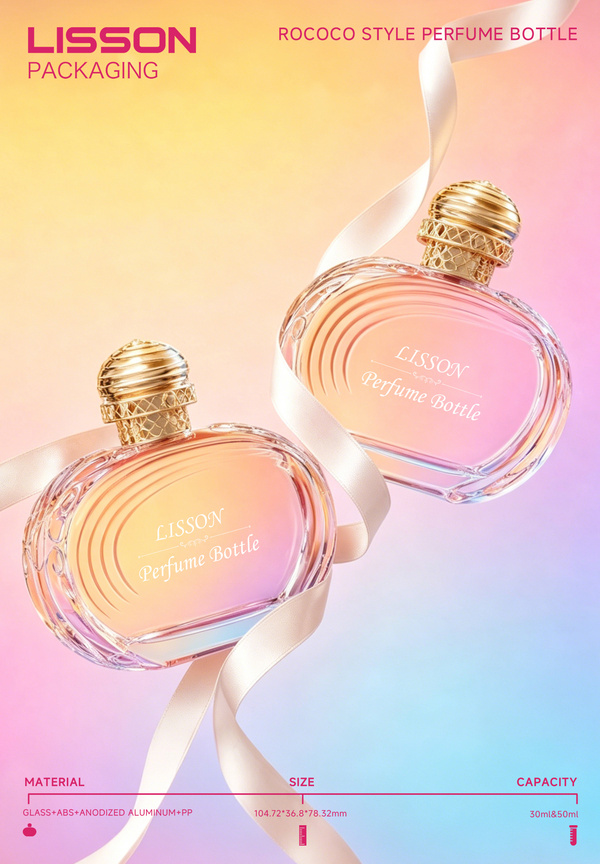 Rococo Style Glass Perfume Bottle