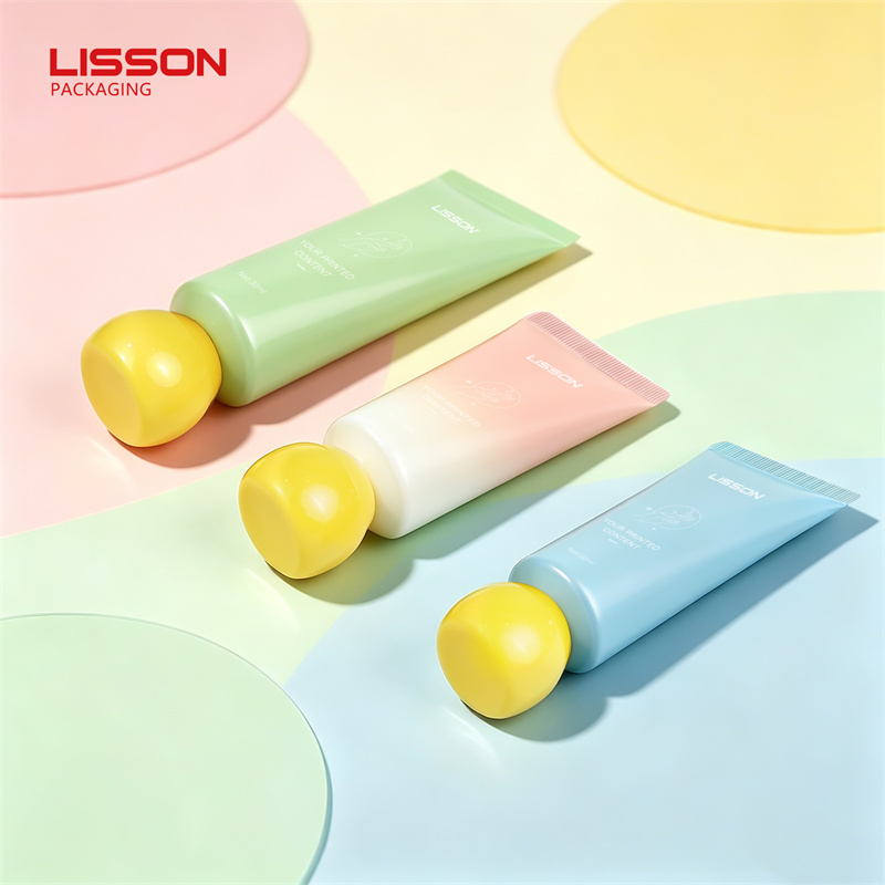Cosmetic Nozzle Tube with Dome Screw Cap
