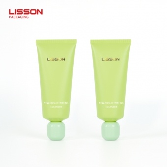 球形キャップ付きカスタム化粧品チューブ