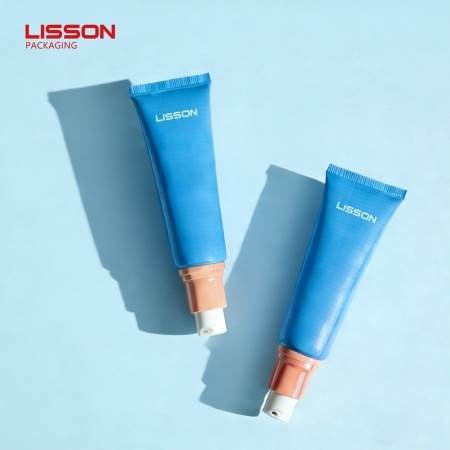 Cosmetic Plastic Squeeze Tube With Pump Cap