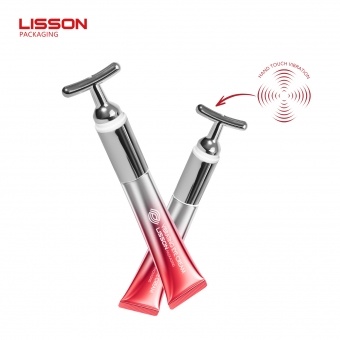 振動マッサージ機能付きT字型アイクリームチューブパッケージ（ロゴ印刷済み）