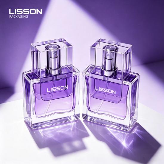 15ml 30ml 正方形平型香水ガラスボトル