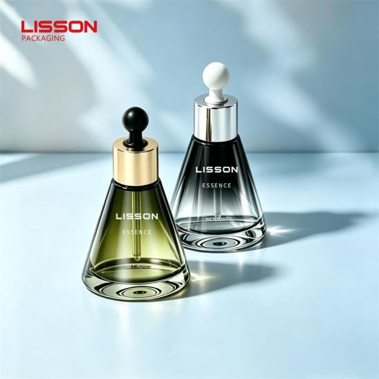40ml 円錐形ガラス製スポイト＆ポンプ式エッセンスボトル